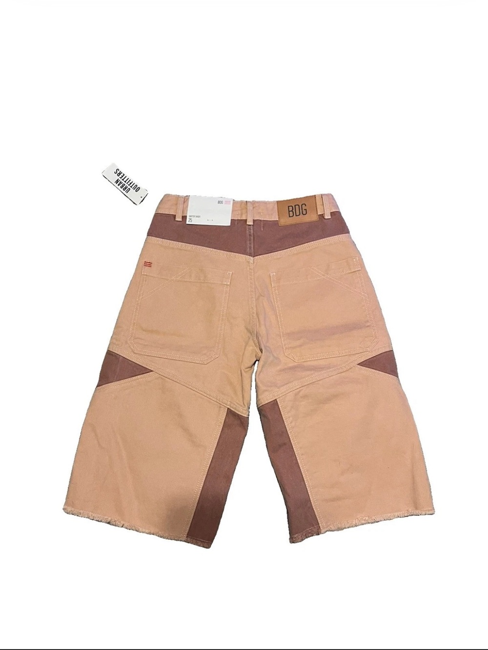 BDG Urban Outfitters Orange Brown Long Carpenter Skater Shorts Women 25 NWT - Picture 5 of 6